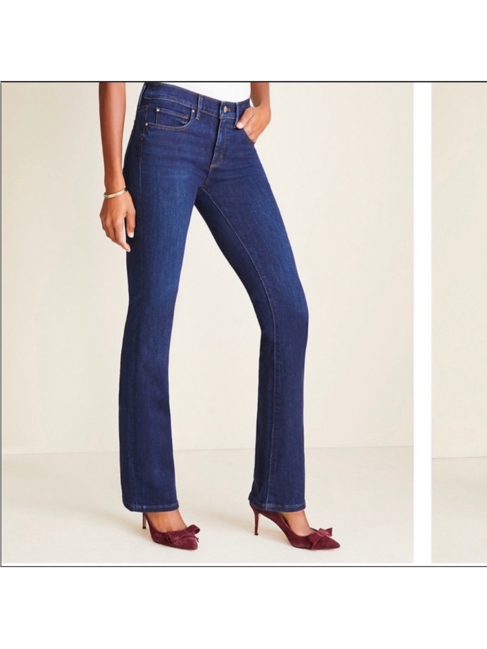 Ann Taylor the slim boot curvy fit dark Wash jeans size 10
